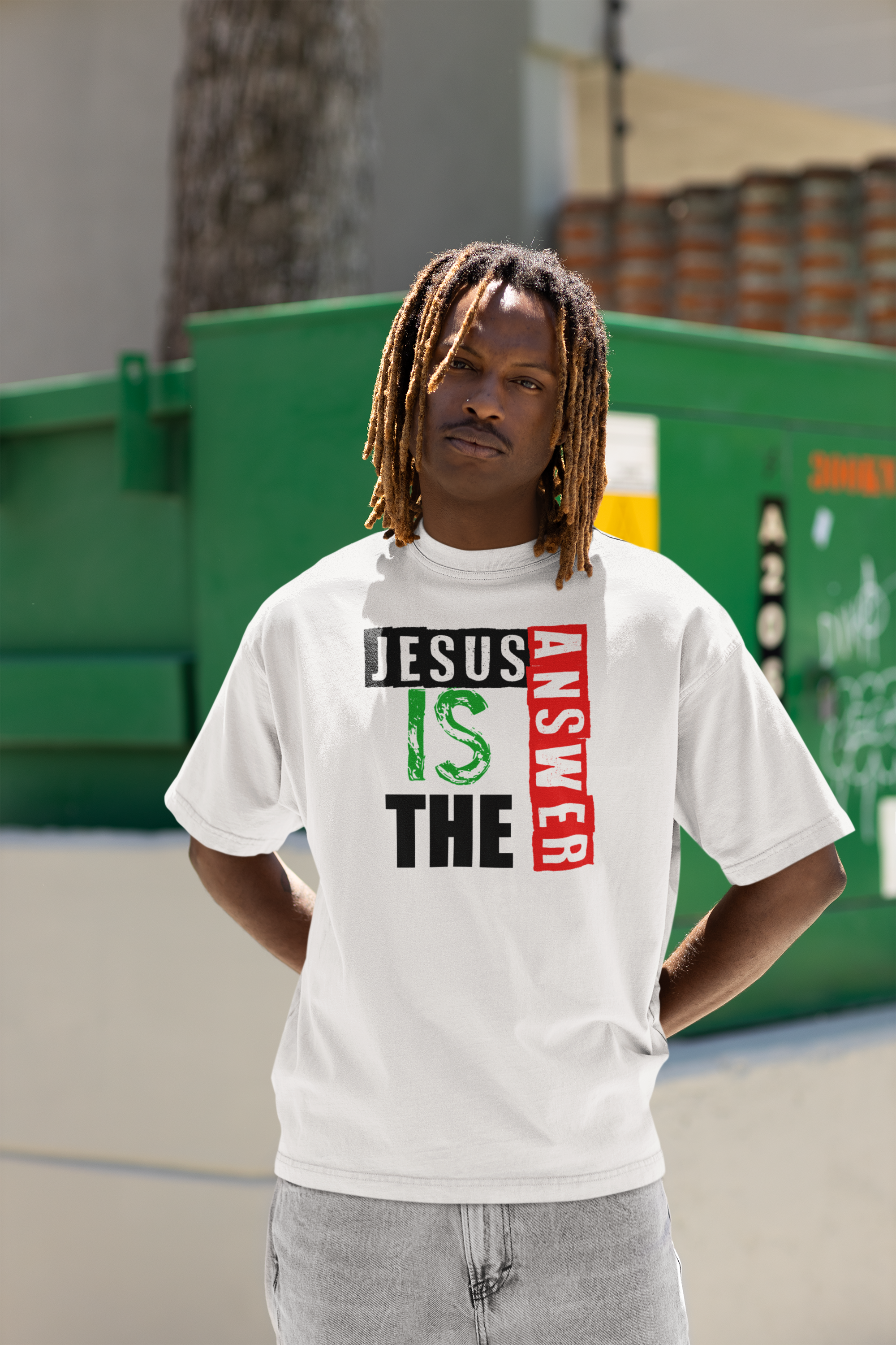 Jesus Is The Answer Oversized Heavyweight T-Shirt