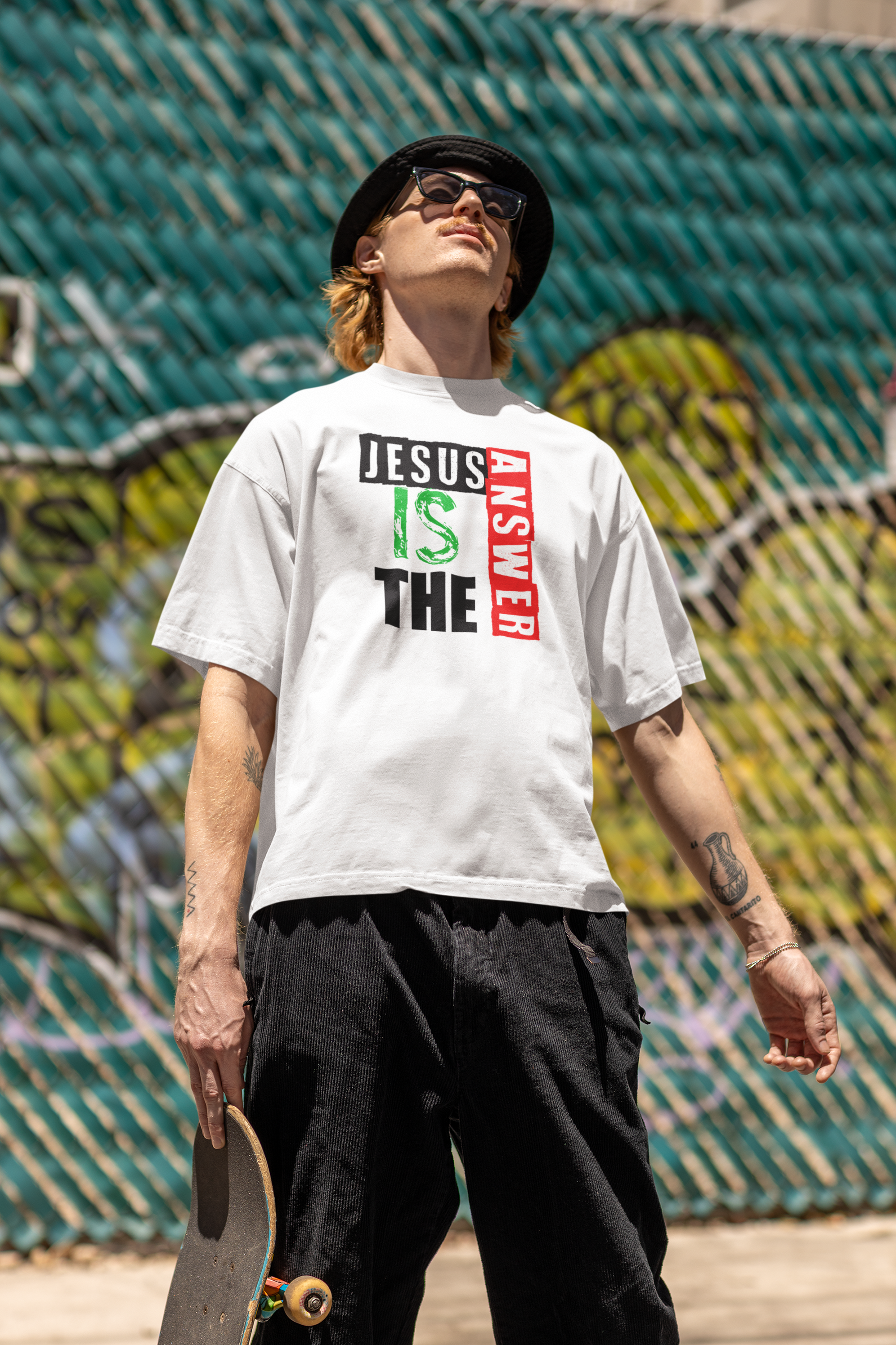 Jesus Is The Answer Oversized Heavyweight T-Shirt